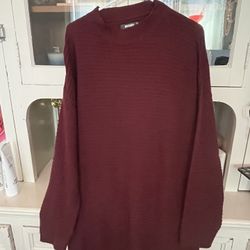 Misguided Red/Burgundy Sweater Dress - Size 2 