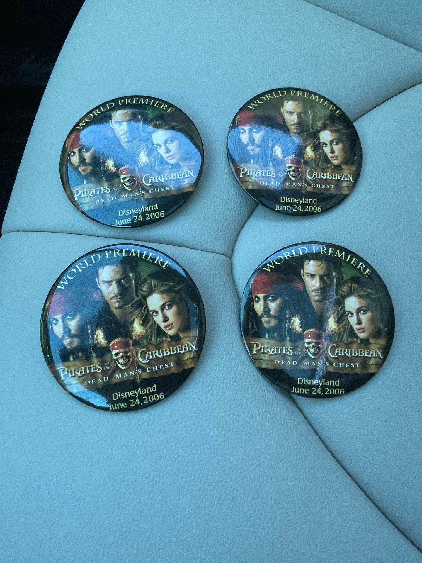 Disney Pirates Of The Caribbean Pin Buttons