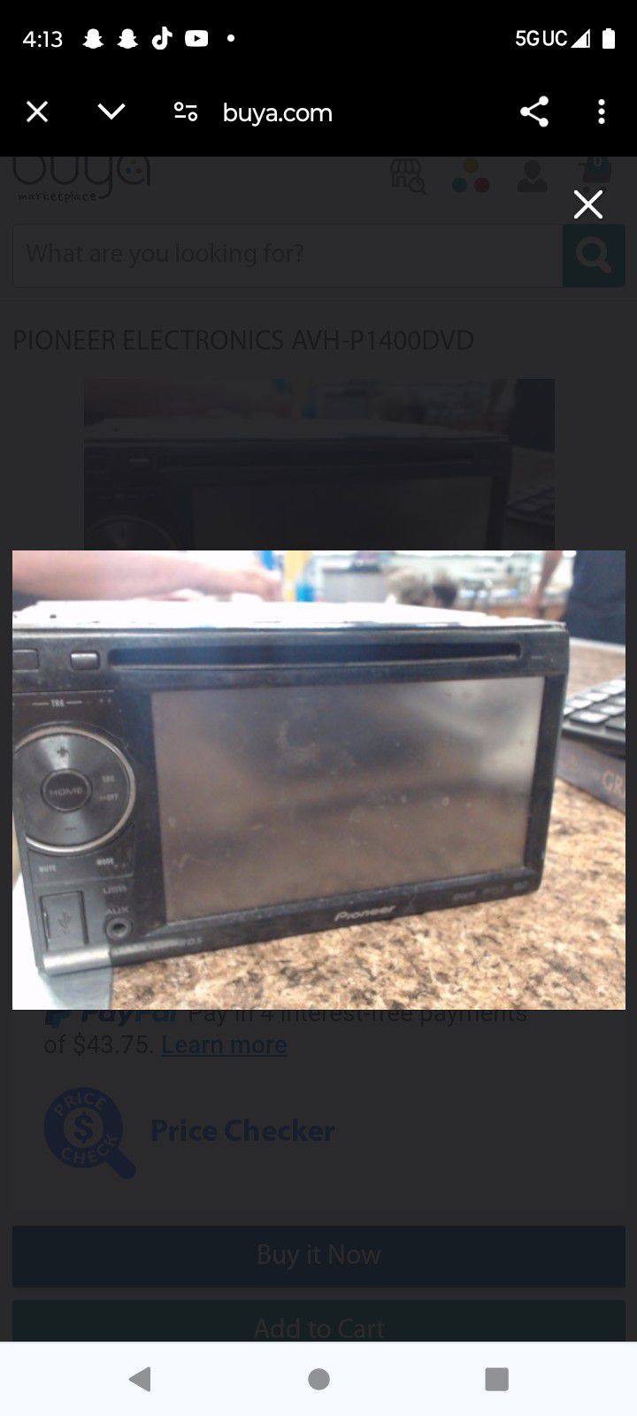 Pioneer Car Stereo/ DVD Touch Screen 