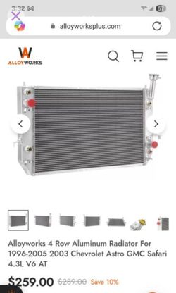 New 4 Core Aluminum Radiator 1(contact info removed) Astro/Safari