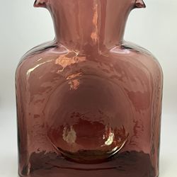 Vintage Blenko Amethyst Double Spout Water Pitcher-Decor-Vase-UV Reactive