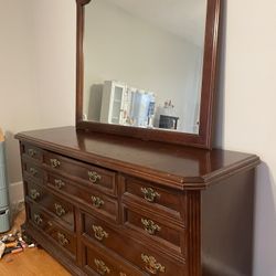 HUGE DRESSER AND MIRROR
