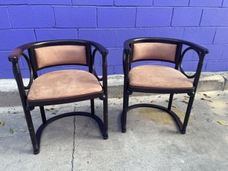 MID CENTURY MODERN JOSEF HOFMANN CHAIRS PAIR SET THONET BENTWOOD