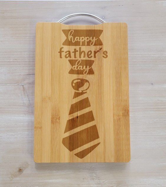 Father's Day Gift Custom Engraved Cutting Board Happy Father's Day