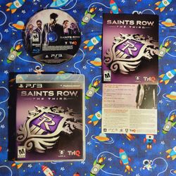 Saints Row The Third Sony PlayStation 3 PS3 Complete CIB W Manual Inserts