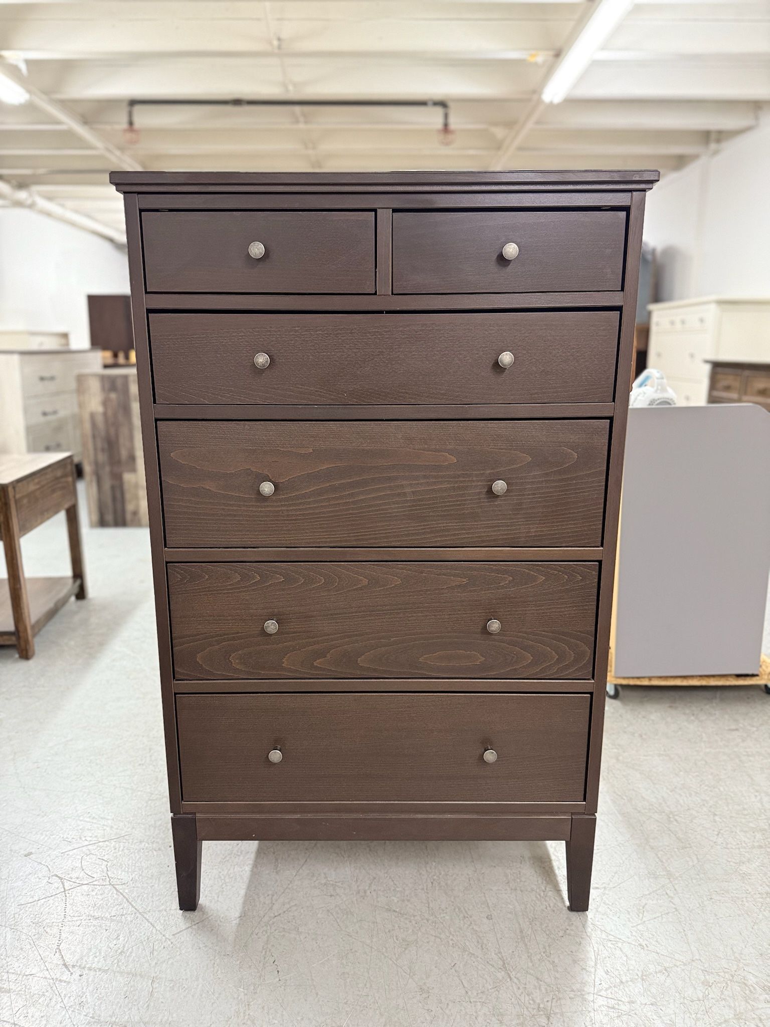 Tall Brown 6 Drawer Dresser