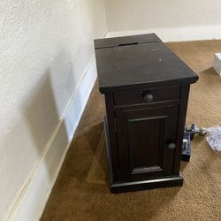 Bedside Table With Chargers
