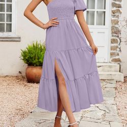 New ZESICA Women's Boho Summer One Shoulder Dress