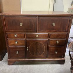 Antique Solid, Wood Buffet Cabinet