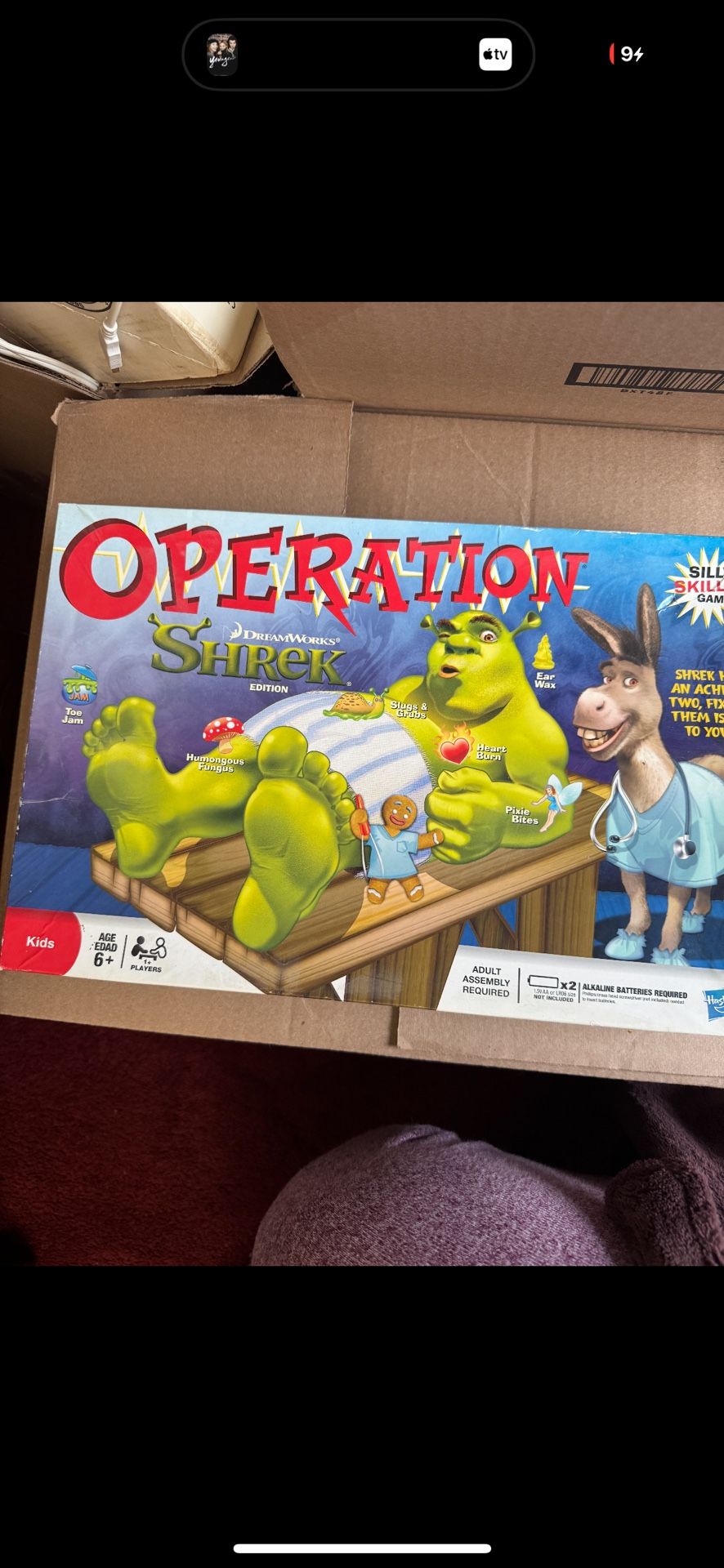 Operation: Shrek Edition Board Game - Silly Skill Game