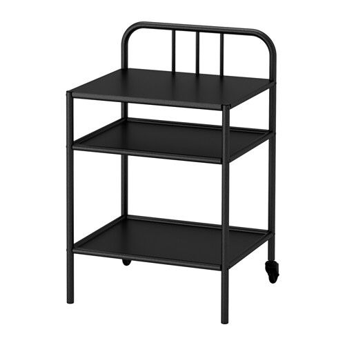 IKEA Fyresdal Nightstand, Black Metal