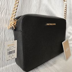 Michael Kors Jet Set Large Saffiano Leather Black