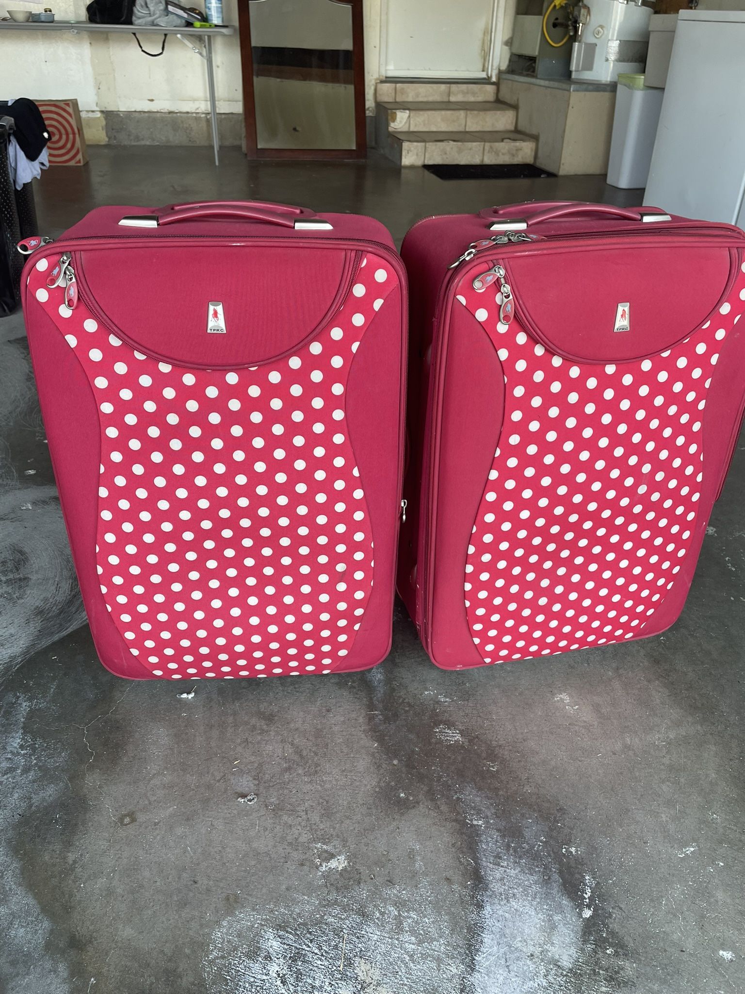 TPRC Red Polka Dot Rolling Suitcase / Carry-On