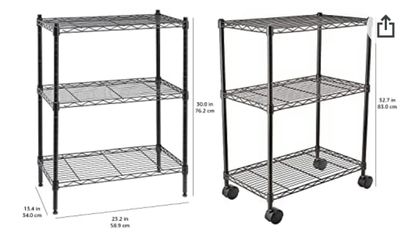 2 Chrome Wire Shelves 