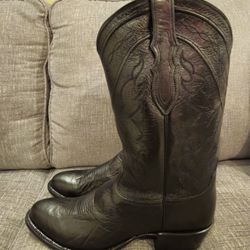 Tony Lama Midnight Black Western Boots Medium Toe SG1044 Men's Size 12 D