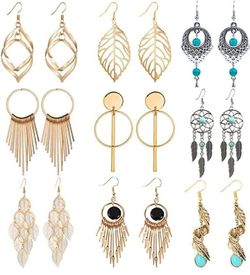 9 Pairs if Earrings Set