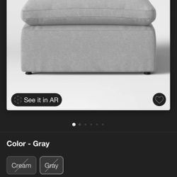 Gray Ottoman 