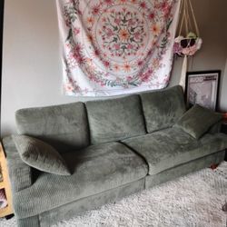 Green Corduroy Couch 