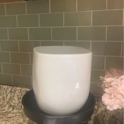 Milk White Glass Flower Vase