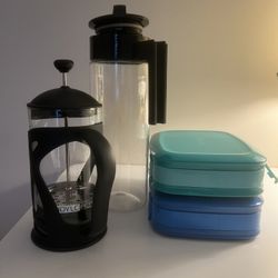 Tea Maker, Spaghetti Storage, and Lunch Boxes
