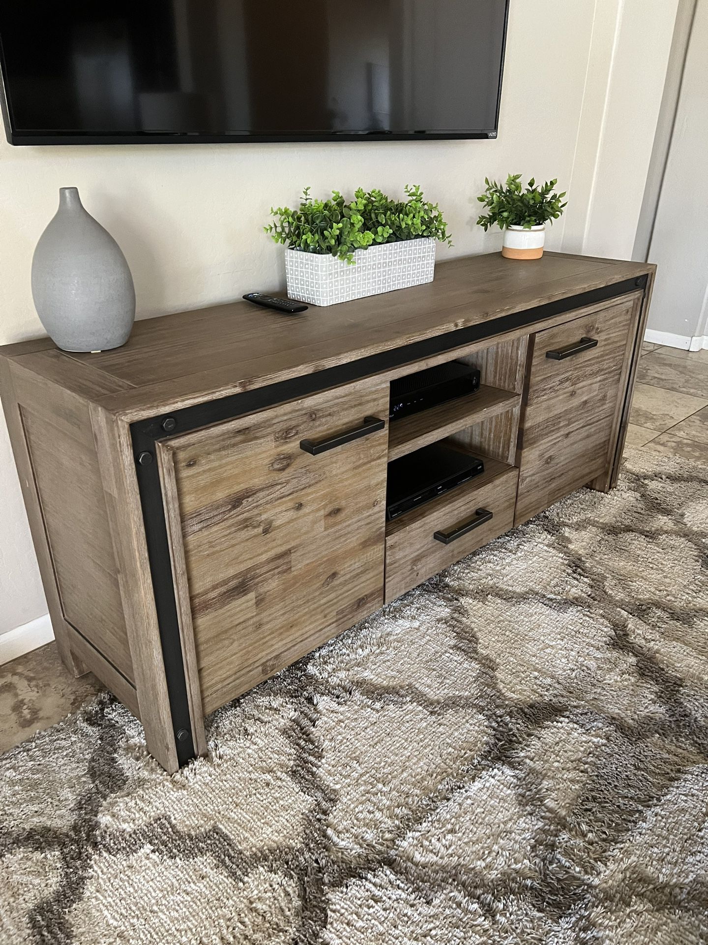 Entertainment Console + Coffee Table + Side Table (matching)