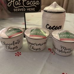 Cocoa Bar Canisters & Sign!