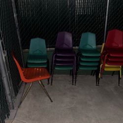 Vintage Toys, Chairs, And More From Old Preschool 