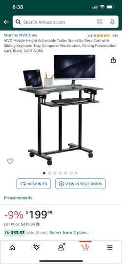 Vivo Standing Desk And Brown Chair