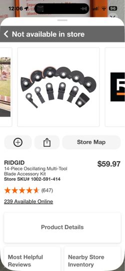 Rigid 14-piece oscillating multi-tool blade accessory kit