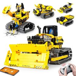 5 in 1 Building Toys STEM Robotics Kit, 452 PCS Blocks RC Robot Erector Sets