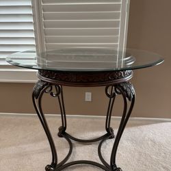 Glass High top kitchen table and chairs