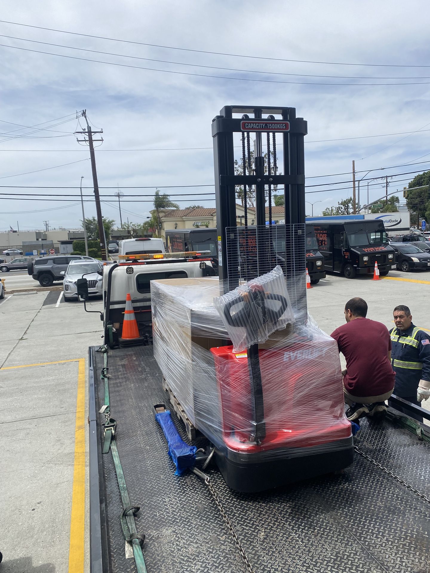 New Warehouse Electric Pallet Stacker Forklift