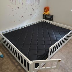 Kids full size floor bed - mattress not included