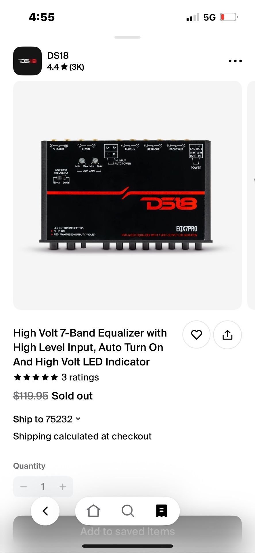 Ds18 EQX7PRO Equalizer