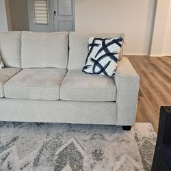Two (2) New Beige Custom Couches