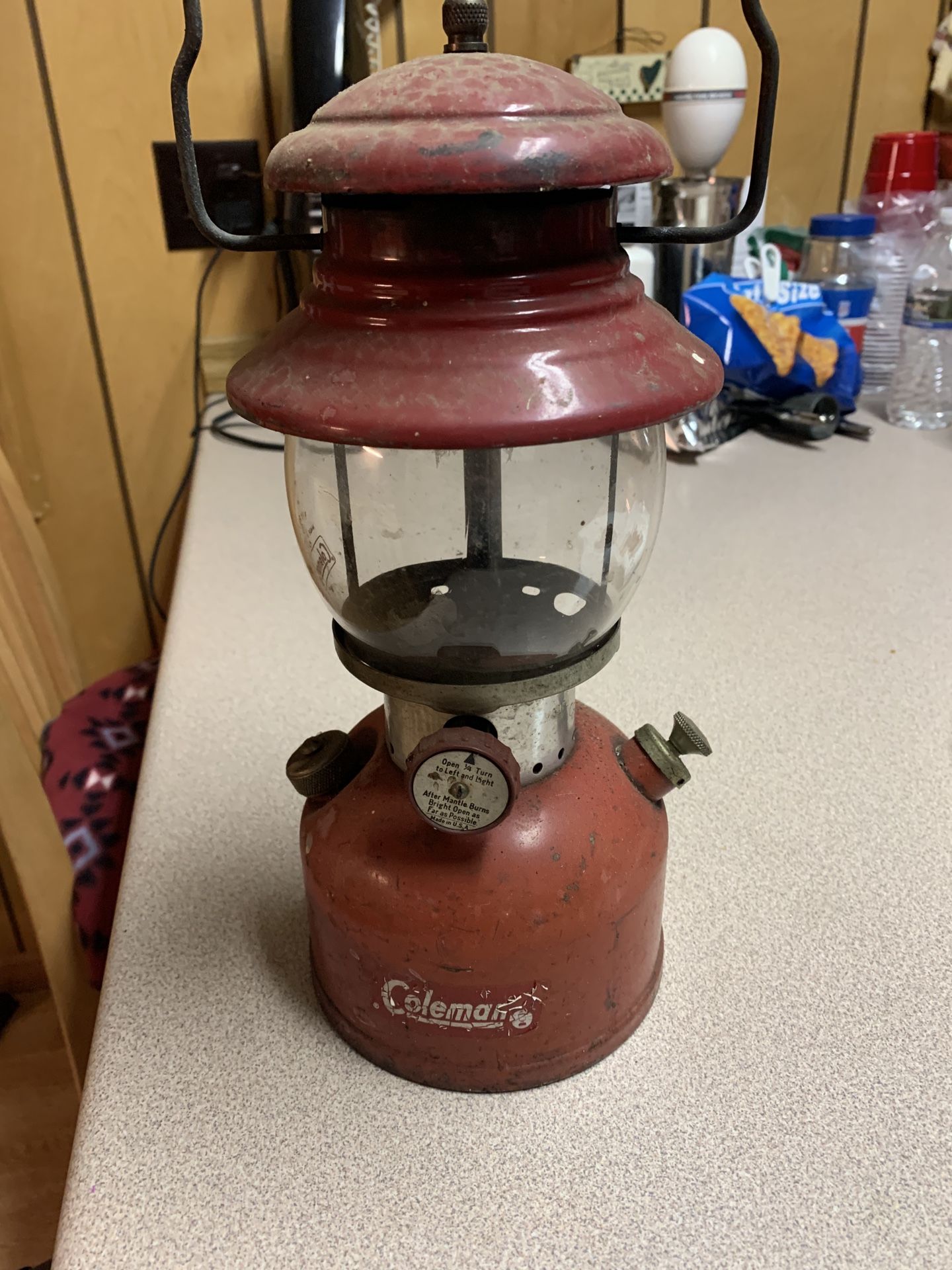 Vintage Coleman Red Lantern 