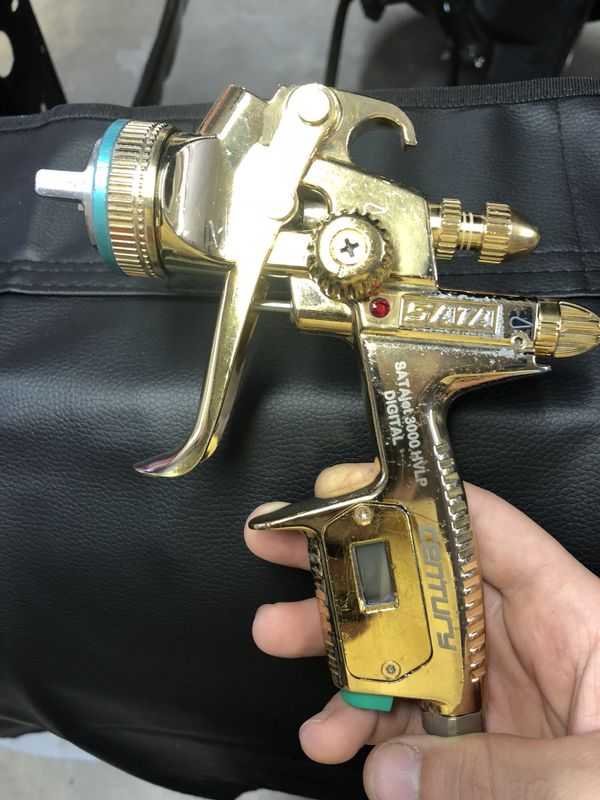 Sata jet 3000b century special edition hvlp 1 3 digital gold rare paint