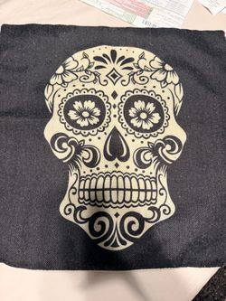 Sugar Skull Decorative Throw Pillow Cover