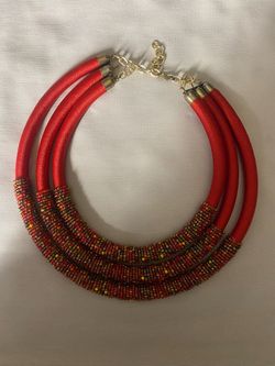 Handmade African layered necklace