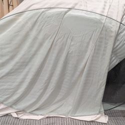 Oval Glass Table Top For Dining Or Coffee Tables With Beveled Edges.