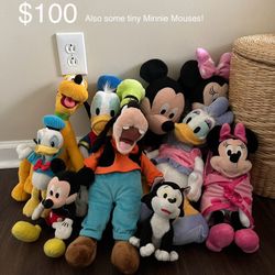 Disney Mickey Mouse Minnie Daisy Donald Goofy Pluto Stuffed Animals 