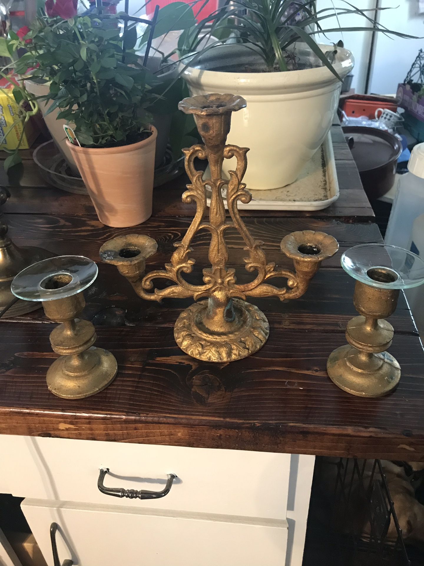 Cast candle holders
