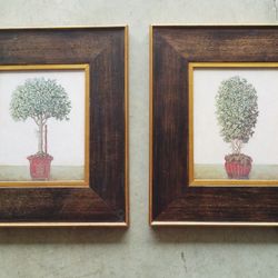 2 Matching Topiary Pictures in frames