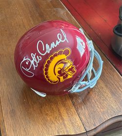 USC Football Helmet signed by Pete Carroll