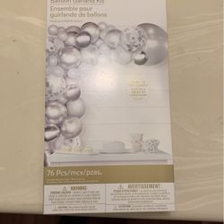 Silver Balloon Garland Kit