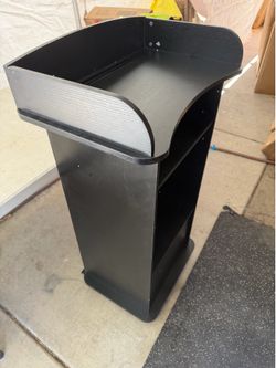 Podium Stand Portable with Wheels