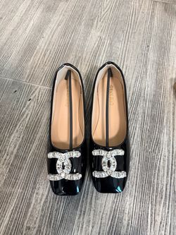 Black Patent Ballet Flats size39.5