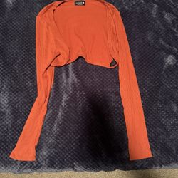 Paperoc Vibrant Orange Shrug Size XL