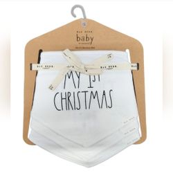 Magenta Rae Dunn Baby Set of 3 Bandana Bibs New