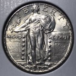 1930 P Standing Liberty Historic Quarter ~ AU58/MS!!!